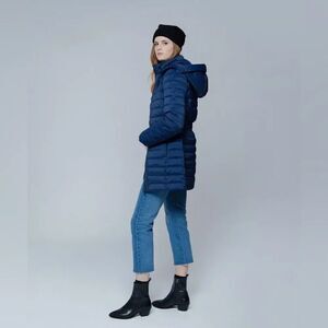 NWT Womens Size XS Blue Down Filled Puffer Coat Jacket  Whitesky